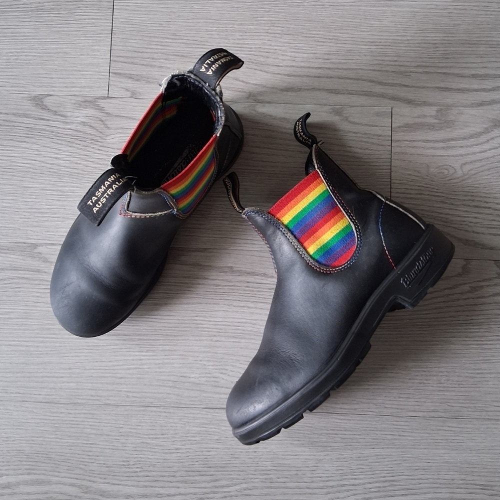 Blundstone 2105 Rainbow Black Leather Chelsea Boots